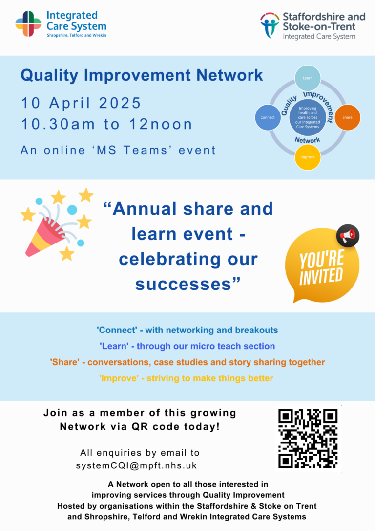 Quality improvement network event flyer